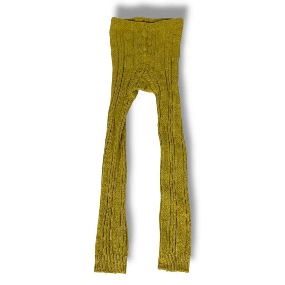 Mini Boden Girls Footless Tights size 5-6 Mustard